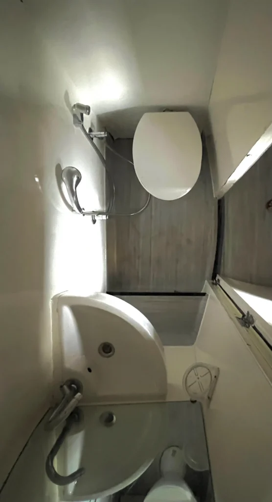 bathroom in a caravan